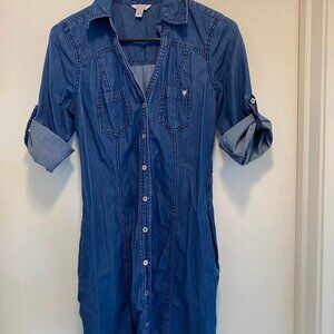 SALE !GUESS DENIM MINI DRESS SIZE XS